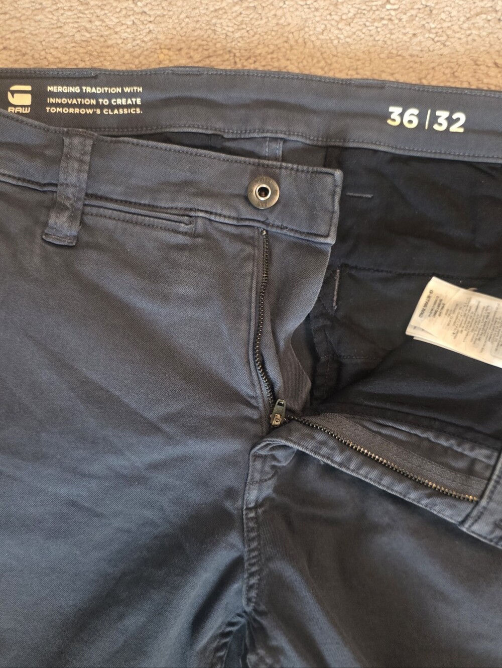 Slim G-Star Men's Navy Blue Chino Pants